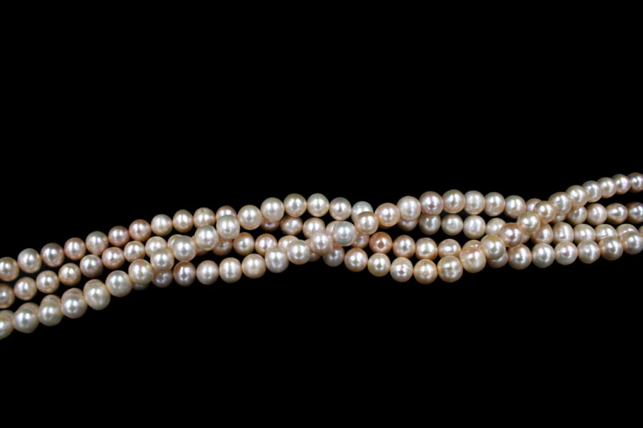 Perle d'acqua Dolce fili round 10-11mm - Colore Naturale - immagine 3