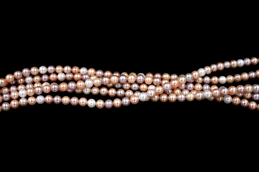 Perle d'acqua Dolce fili round 7-7½mm - Multicolor