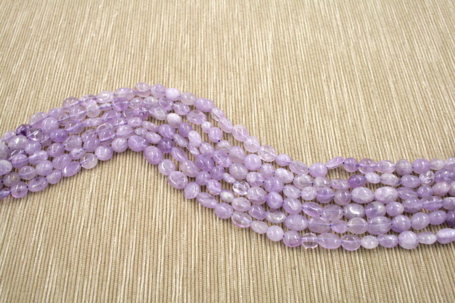 Ametista lavanda fili sassi 7x8mm- 6x10mm
