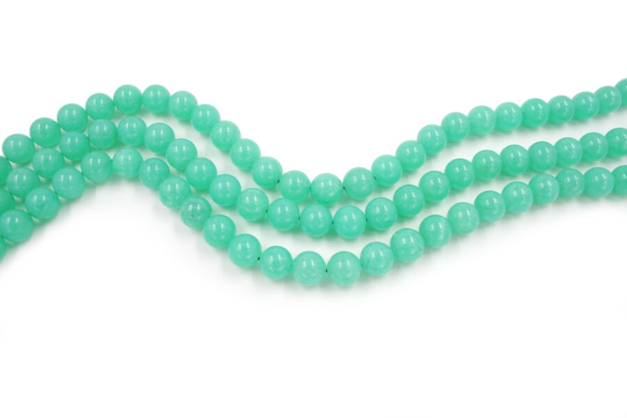 Quarzo spugna verde fili tondi 4mm a 14mm