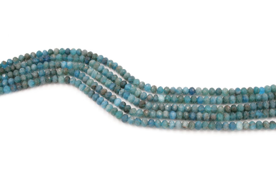 Apatite fili rondelle sfaccettate 6x4mm - Qualità AB