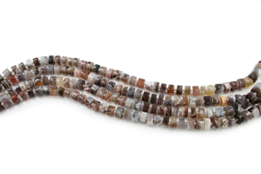 Agata botswana fili rondelle 10x5mm+/-
