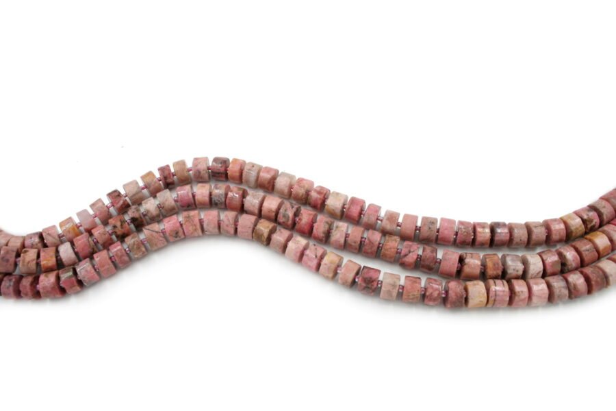 Rodonite fili rondelle 12x6mm+/-