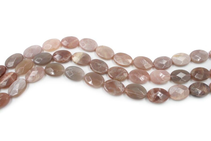 Sunstone fili flat oval sfaccettati 25x18mm