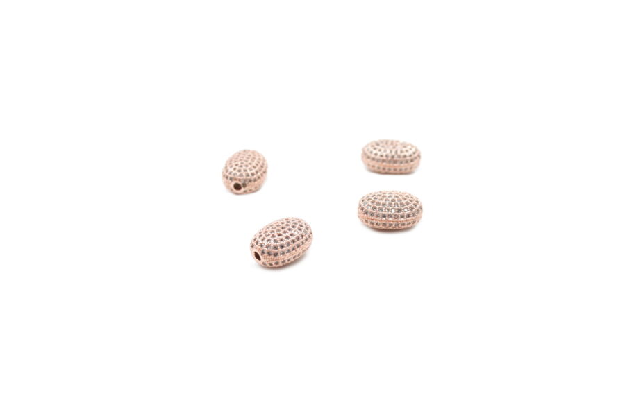 Ovali pave' Rosè zirconati 14x10mm (Bianchi)