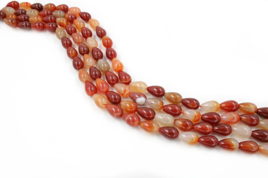 Agata rossa fili drop 18x12mm