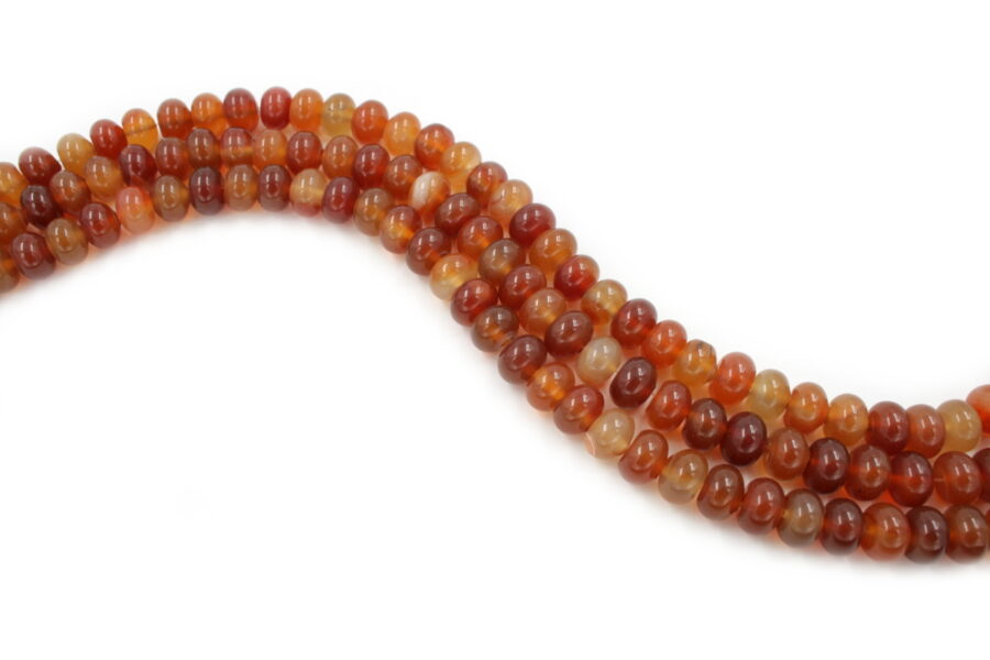 Agata rossa fili rondelle 10/10x8mm