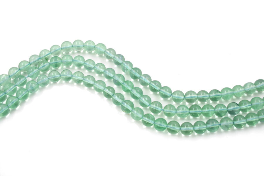 Fluorite blu fili round 6mm