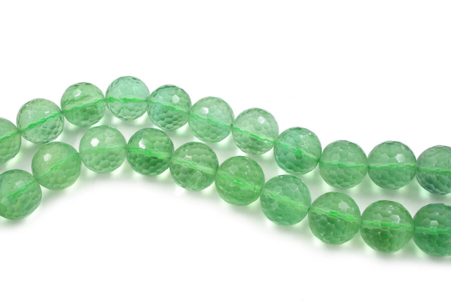 Fluorite fili round sfaccettati 20mm - Verde e Multicolor