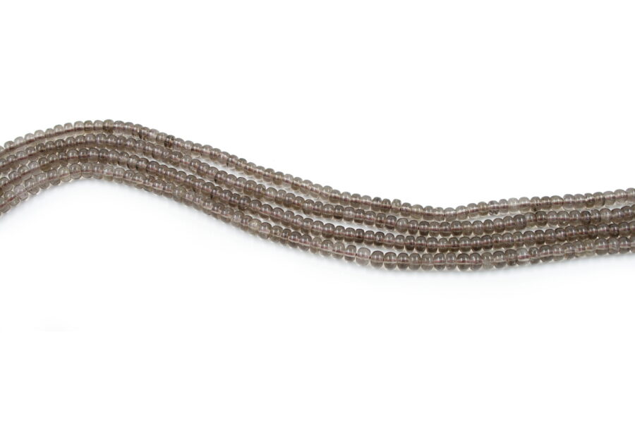 Quarzo fumè fili rondelle 8x4mm