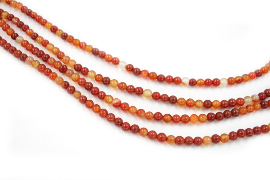 Agata rossa fili round 6mm multicolor