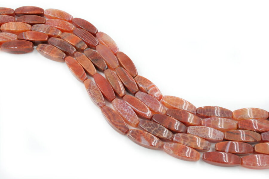 fire agate fili olive quadrate 30x10mm