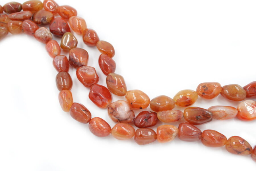 Agata rossa fili sassi 18x13mm