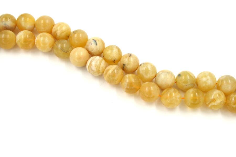 opale giallo fili round 18mm