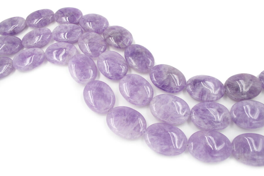 Ametista lavanda fili flat oval 40x30mm