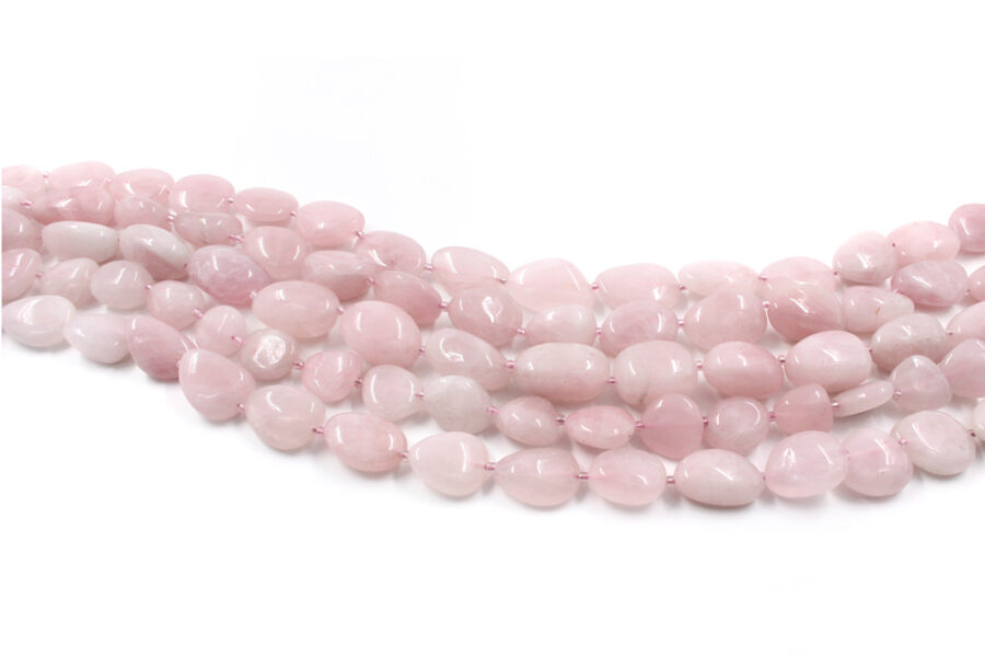Quarzo rosa fili sassi 20x15mm