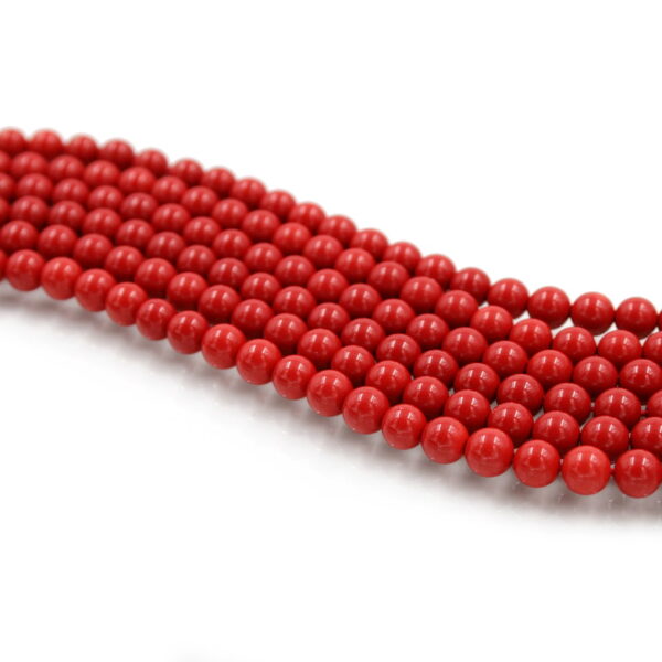 Pasta di corallo scuro fili round 6mm