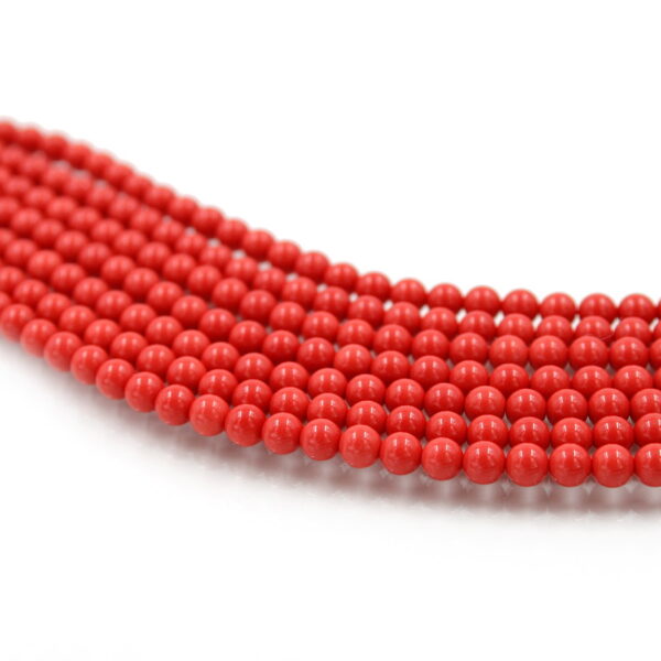 Pasta di corallo fili round 4mm