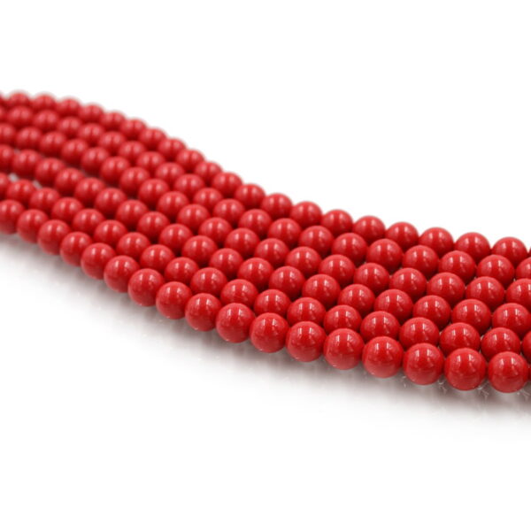 Pasta di corallo scuro fili round 6mm