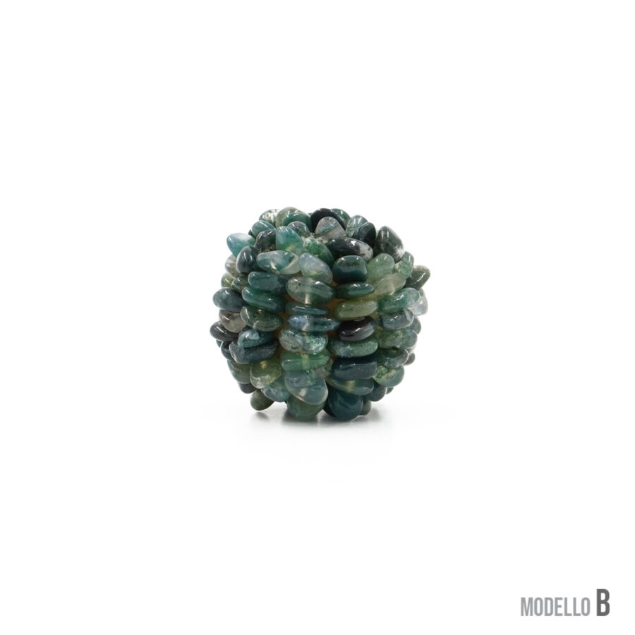 Elemento sferico in tessito di pietra dura 16mm – Foro Passante - immagine 2