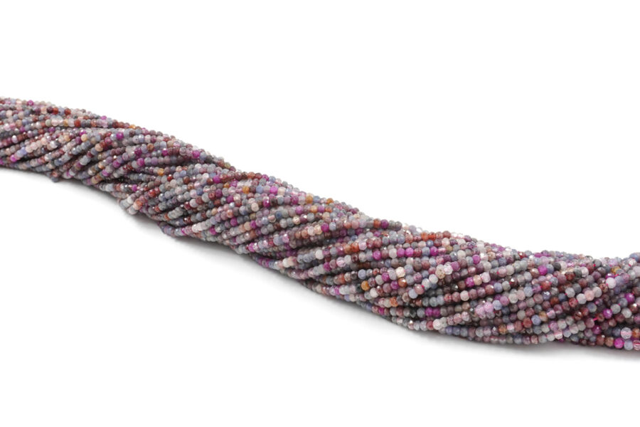 Rubino e Zaffiro fili rondelle sfaccettate 3x2mm – Qualità AA - immagine 2