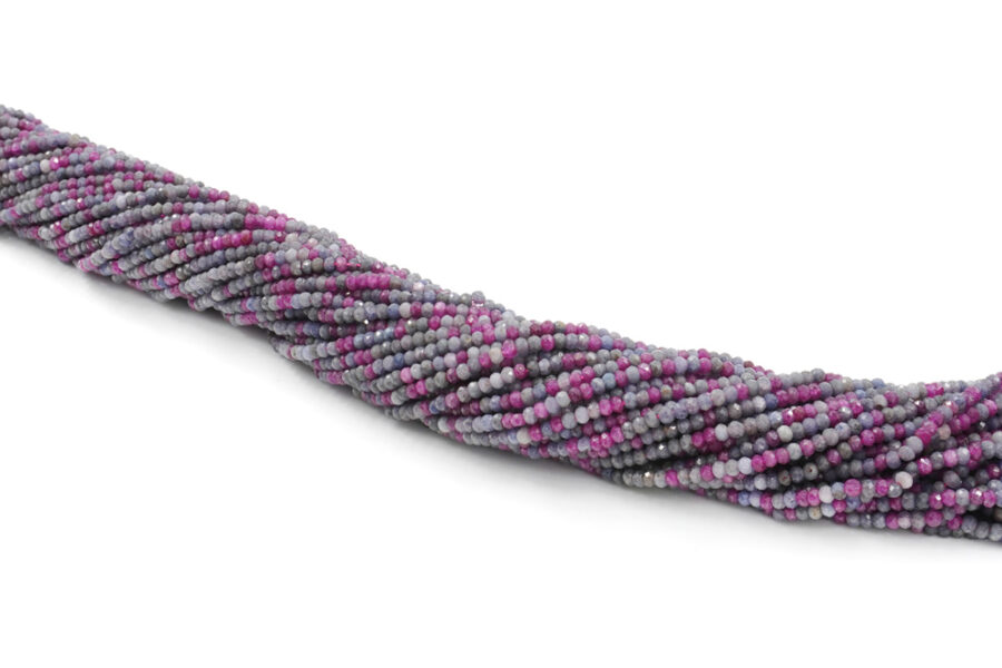Rubino e Zaffiro fili rondelle sfaccettate 3x2mm – Qualità A - immagine 2