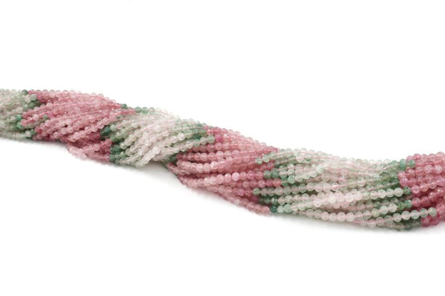 Quarzo fili round sfaccettati 4mm – Multicolor - immagine 2