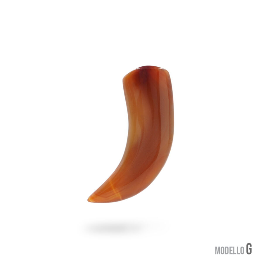 Pendente in pietra dura a forma di zanna 70x28mm – Foro Passante in Testa - immagine 7