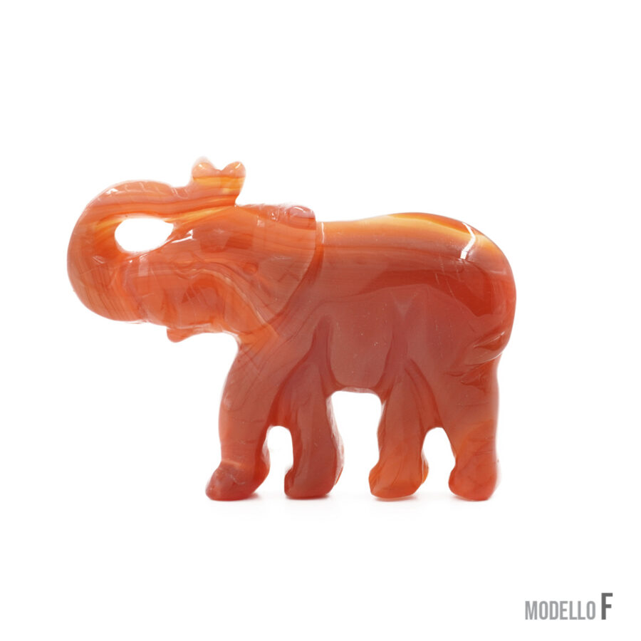 Pendente in serpentite, agata rossa, agata grigia, agata muschiata inciso a forma di elefante 55x35mm – Foro Posteriore - immagine 6