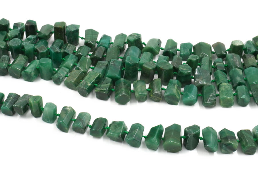 Agata Verde fili cupolini ~14x10mm