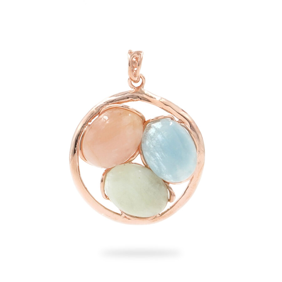 Pendente in argento 925 con berillo – Rosato