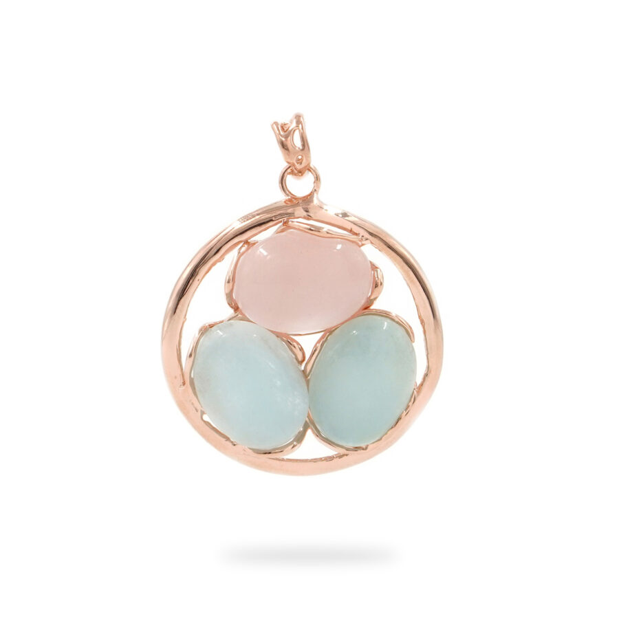 Pendente in argento 925 con berillo – Rosato - immagine 2