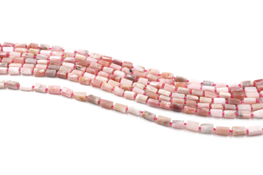 Opale Rosa fili cilindri sfaccettati ~11x5mm - immagine 2