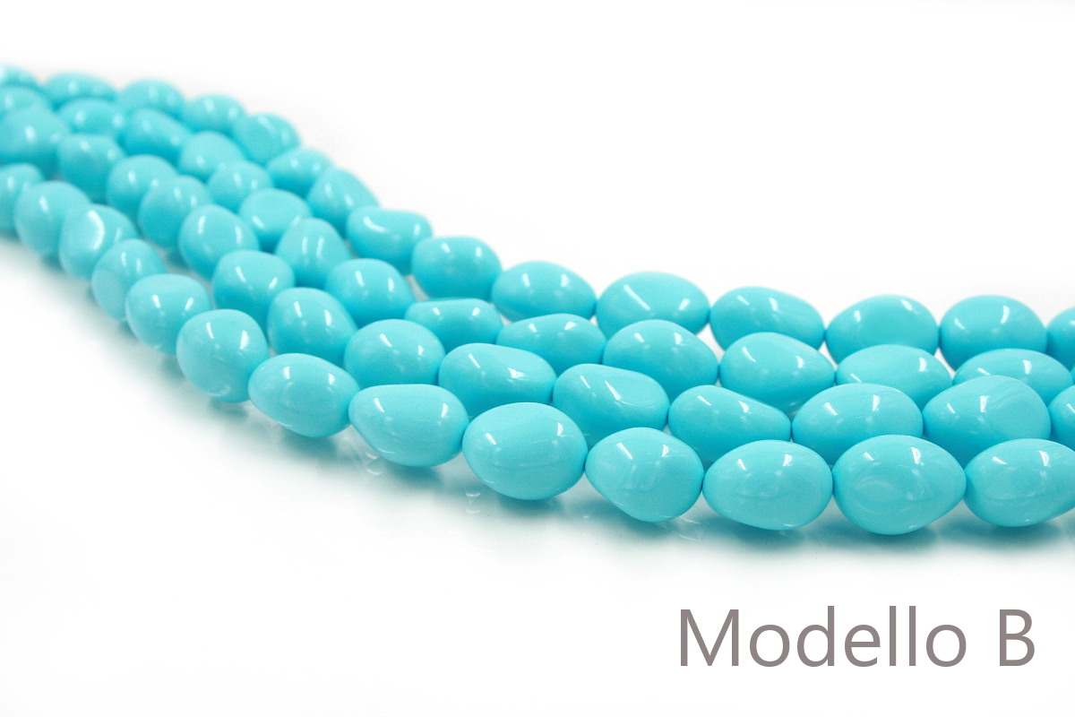 Pasta turchese fili sassi misure varie da 15x12mm a 20x15mm - immagine 2