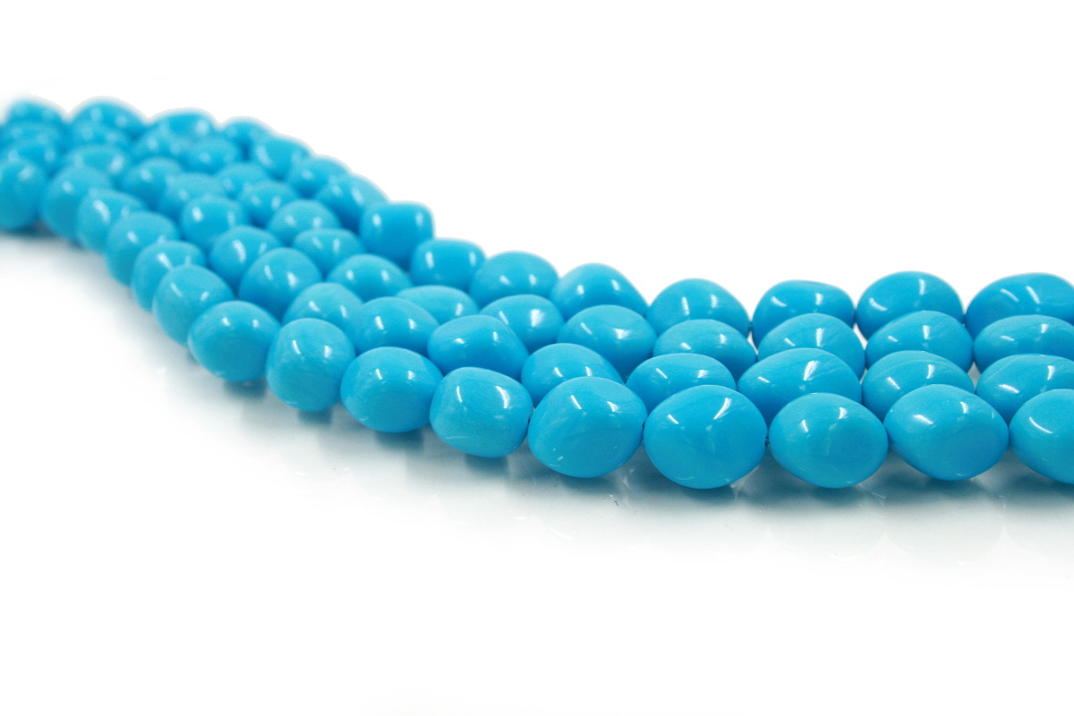 Pasta turchese fili sassi 10x9mm, 13x10mm, 15x12mm – Blu