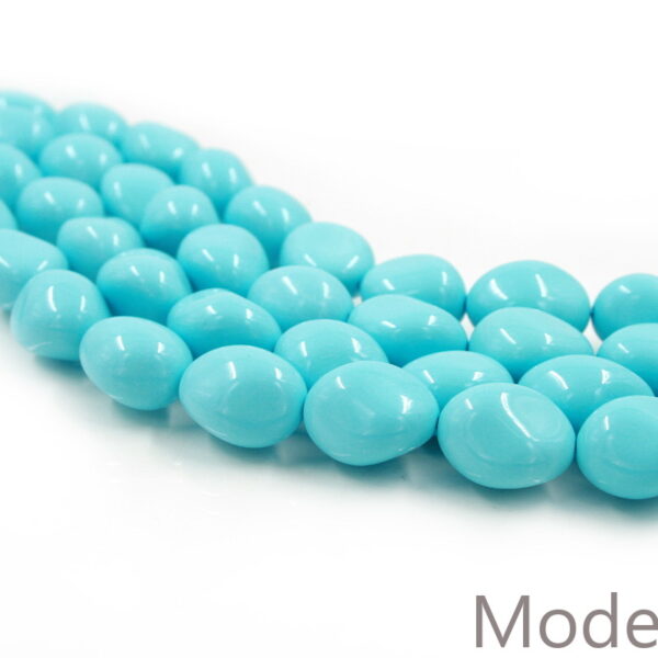 Pasta turchese fili sassi 18x13mm e 20x16mm