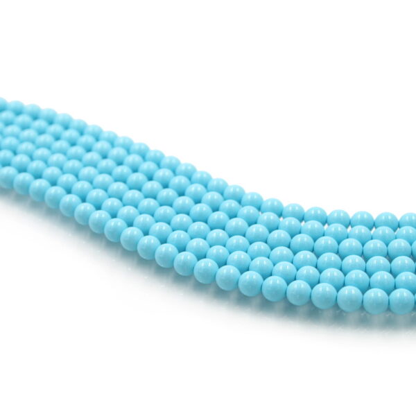 Pasta di turchese fili round 4mm