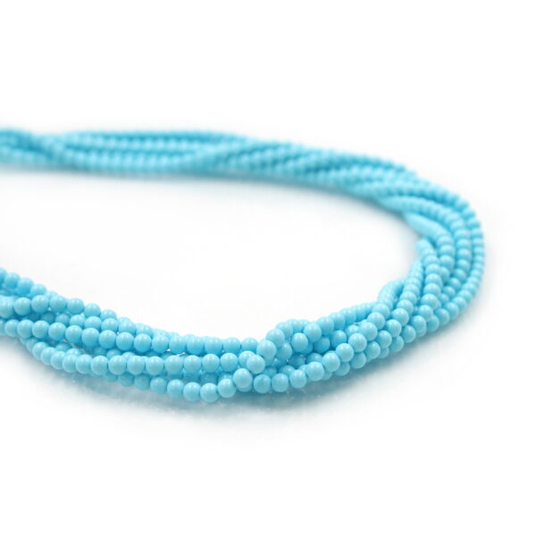 Pasta di turchese fili round 3mm