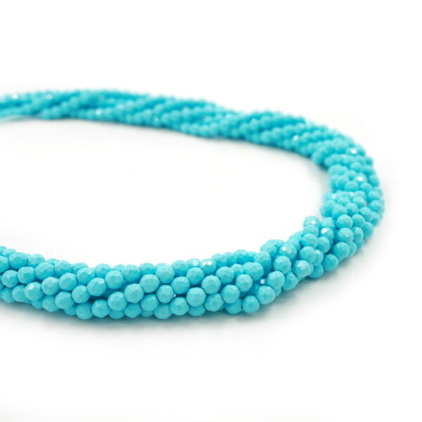 Pasta turchese fili round sfaccettati 4mm