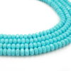 Pasta turchese fili rondelle sfaccettate 8mm
