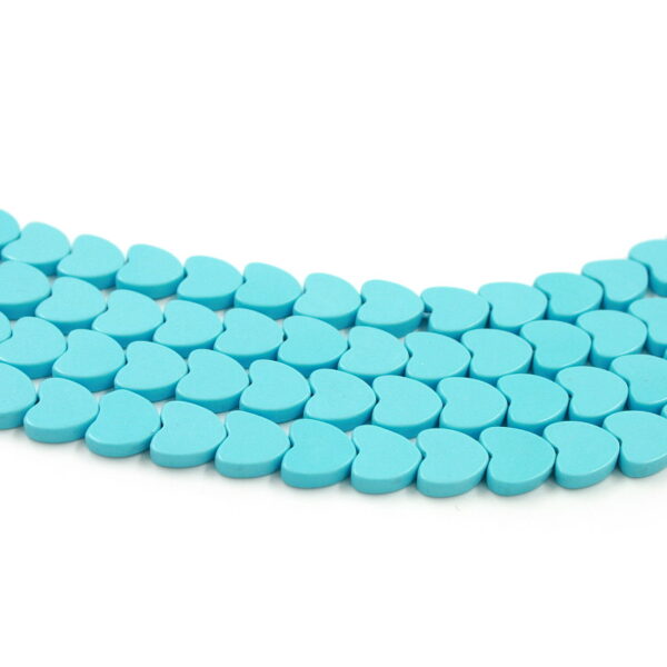 Pasta turchese fili cuori piatti 8mm