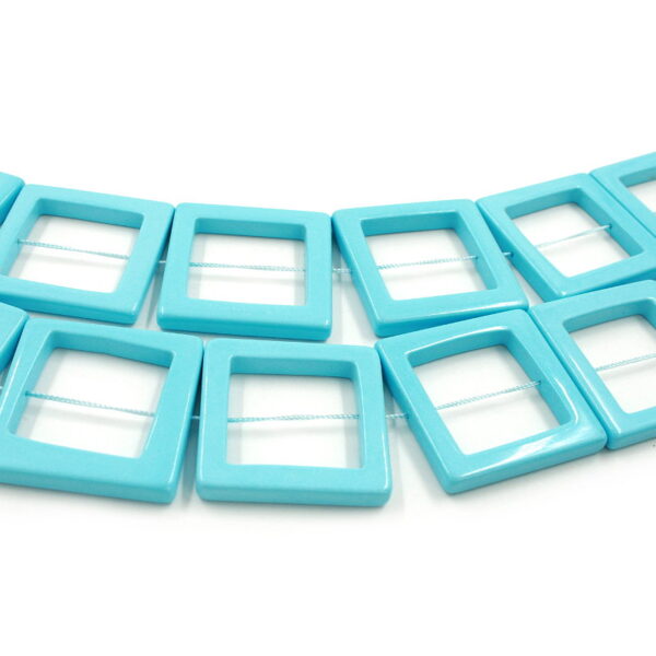 Pasta turchese fili cornici quadrate 35mm