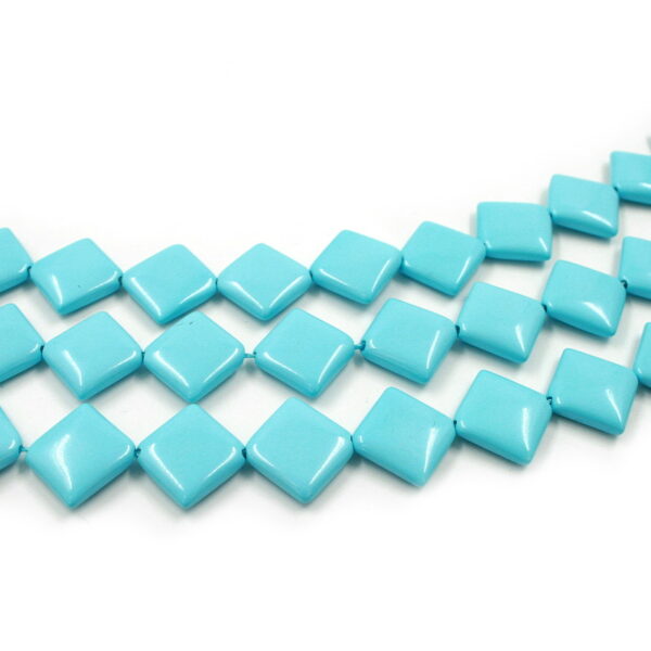 Pasta turchese fili rombi 14mm