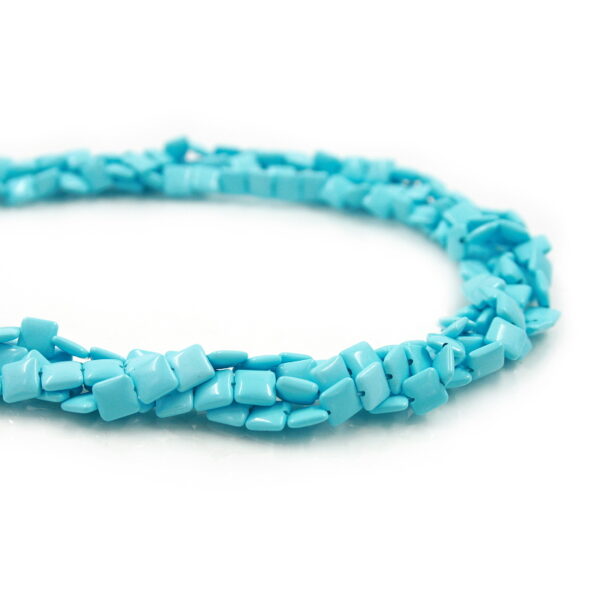 Pasta turchese fili quadrati 6mm