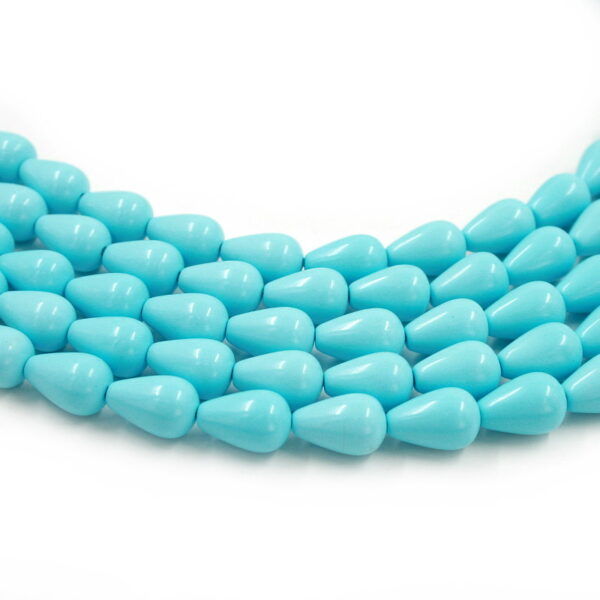 Pasta turchese fili goccia 9x6mm