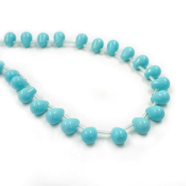 Pasta turchese fili gocce 12x8mm