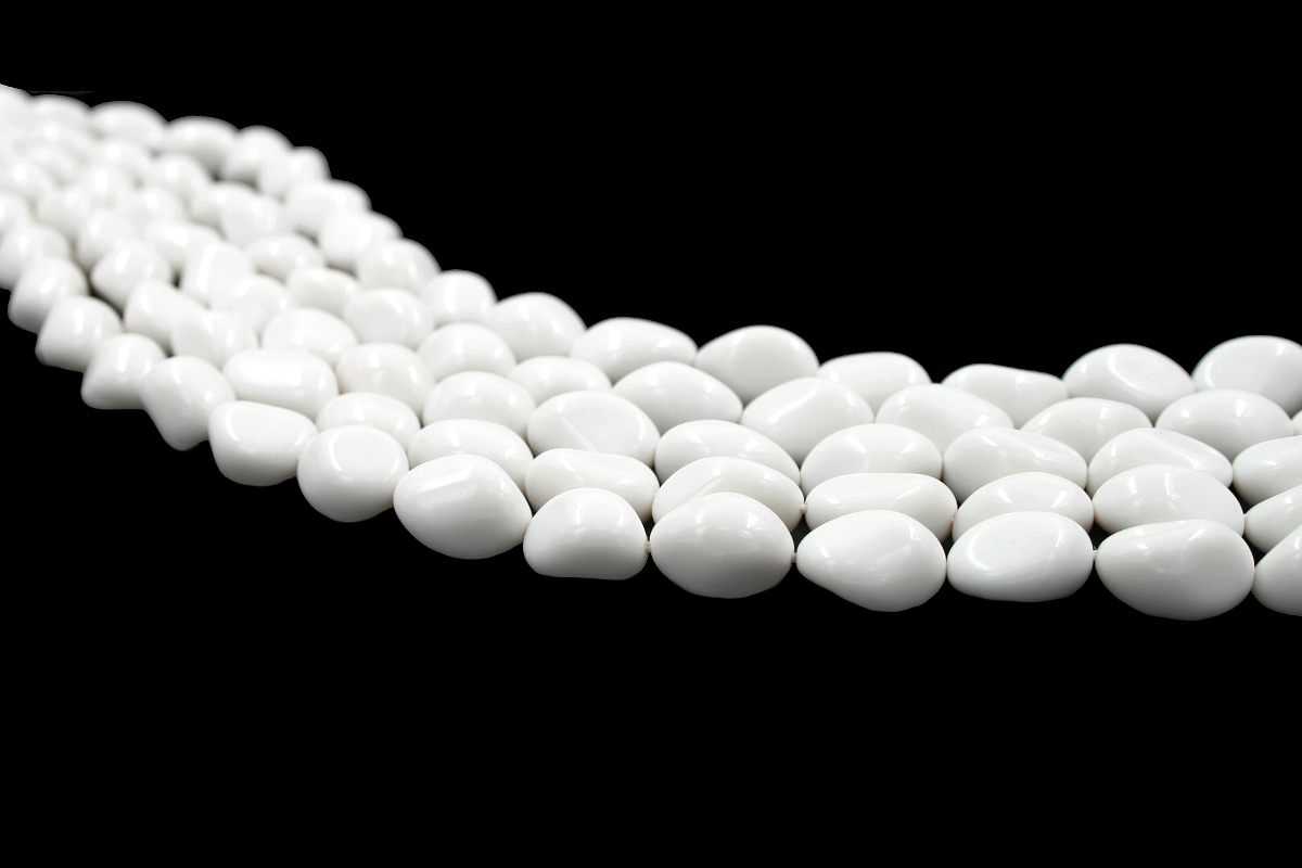 Pasta bianca fili sassi da 10x8mm a 21x15mm