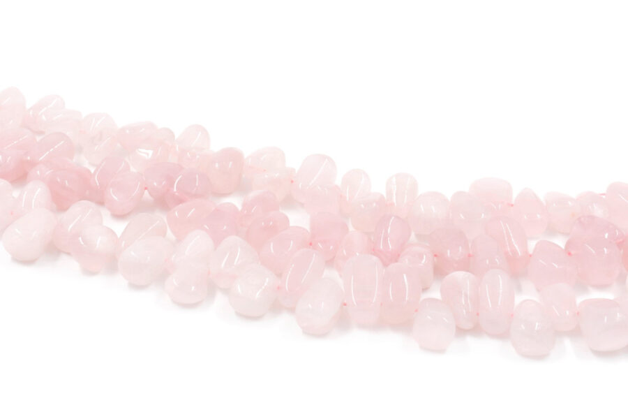 Quarzo rosa fili sassi 20x10mm – Foro Laterale