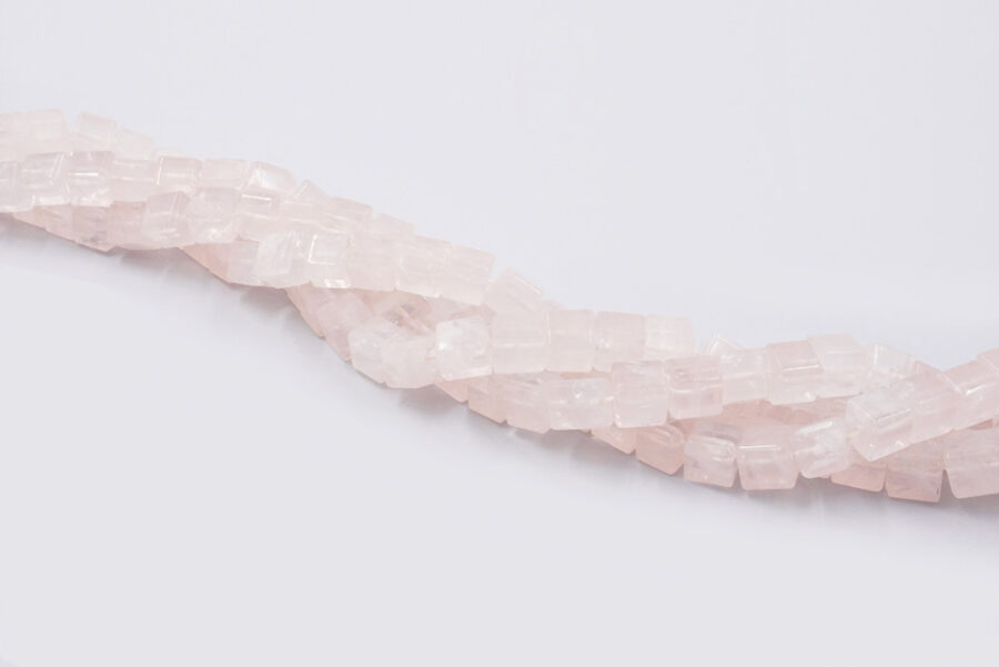 Quarzo rosa fili dadi 10mm - immagine 2