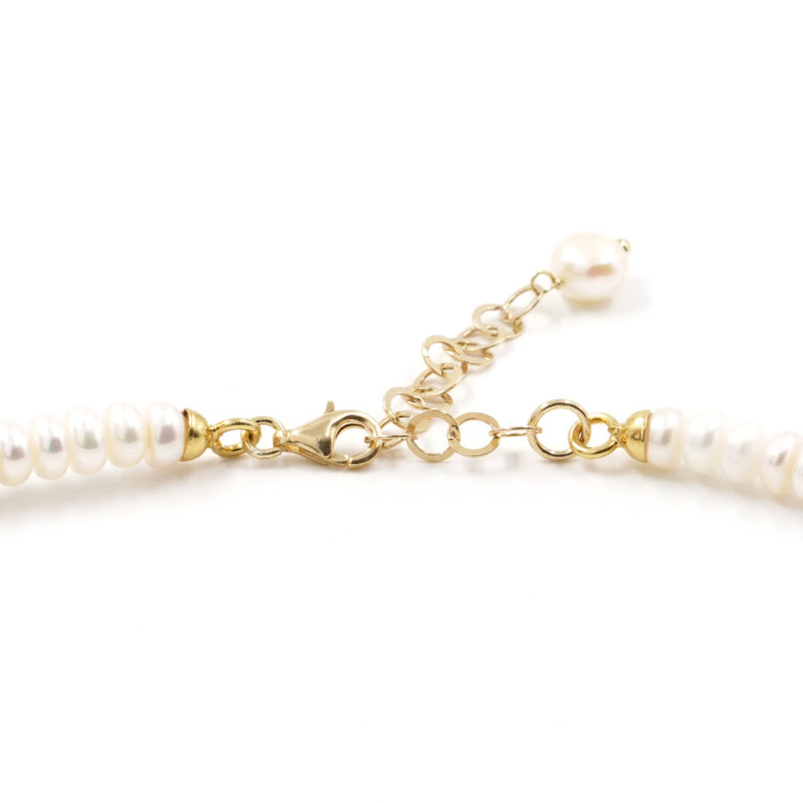 Collana con perle e iolite con chiusura in argento 925 – Dorato - immagine 2
